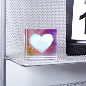 Adorno de Cubo de Cristal K9 con Grabado Láser 3D Transparente Arcoíris Accesorios de Fotografía Decorativos Nube Corazón Luna Galaxia
