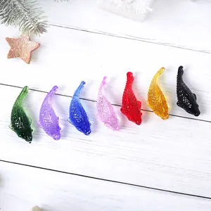 Set of seven vibrant colorful crystal glass fish figurines for home and table decoration