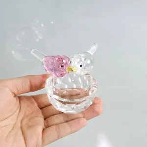 Creatieve kristallen decoratieve vogelnest nagelkunst bekerhouder en glas ornament
