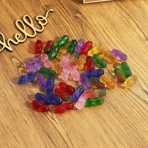 Moderner Chinesischer Stil Kristall Erdnuss Maskottchen Für Hochzeitsfeier Mehrfarbig Künstliche Kristall Glas Erdnuss Ornamente Glücksbringer