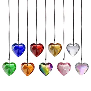 Πολυεδρικά Κρυστάλλινα Μενταγιόν Suncatcher Καρδιά Φεγγάρι Χιονονιφάδα Χρώμα AB Κρύσταλλος Χαλαζίας Πρίσμα Διακοσμητικά για Κήπο Γάμο Πάρτι Τοίχο