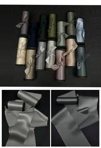 Cintas de raso de 100% seda de morera de alta calidad en varios colores y texturas