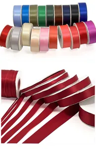 High-quality satin ribbons in multiple colors and widths for gift wrapping and DIY crafts.