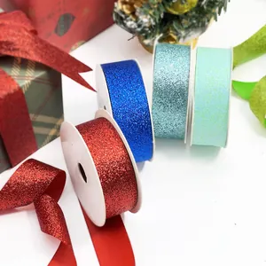 Glinsterende enkelzijdige gekleurde linten voor cadeauverpakking en creatieve DIY-projecten