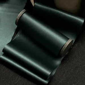 Rollos de cinta de seda de morera 100% verde oscuro para manualidades y accesorios de cabello