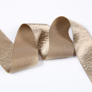 Nastro di raso di lusso champagne lucido per confezioni regalo e fiori davvero eleganti