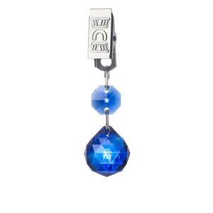Tischdeckenklammer mit blauem Kristallball für Windschutz und Outdoor-Esszimmerdekor