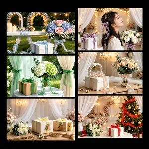 Multi-use sheer organza ribbon for gift wrapping, hair decor and floral bouquets