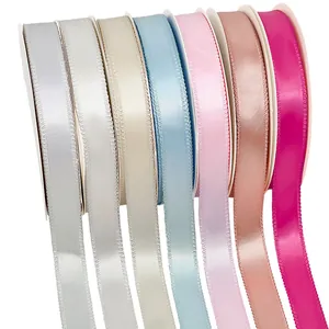 Bogenkante Polyester Satin Band Für DIY Handwerk Geschenkverpackung Blumenverpackung Parfümflaschen Dekoration Bänder