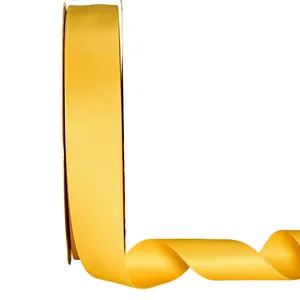Gelbes mattes Polyester-Baumwollband für DIY-Haarschmuck und Geschenkverpackungen