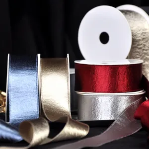 Nastri di raso metallizzato di lusso per regali e accessori per capelli fai da te