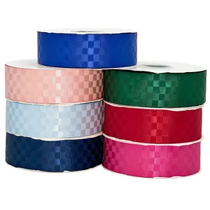 Cintas de cuadros de colores para manualidades y accesorios de pelo DIY