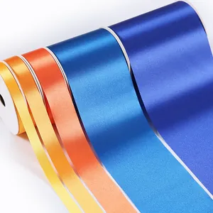 Rubans de satin multicolores de différentes largeurs pour emballage de bouquets et cadeaux DIY