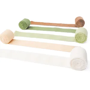 Handgemachtes Ausgefranste Kante Baumwollband Für Blumenstrauß Hochzeitsdekoration Geschenkverpackung Vintage Handgerissen Fransenband