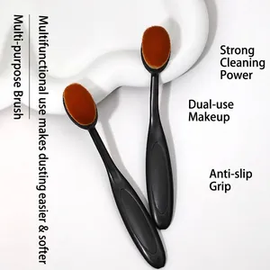 Professionelle Weiche Borsten Nagelstaub Reinigungsbürste Japanischer Stil Tragbares Maniküre-Werkzeug Für Salon Hausgebrauch Ergonomischer Schwarzer Griff