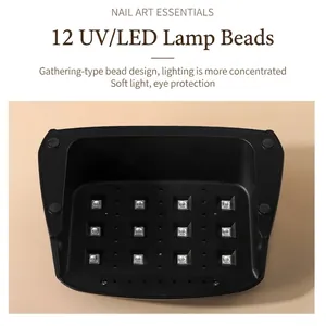 Professional portable mini LED nail lamp with 12 UV beads for fast manicure drying