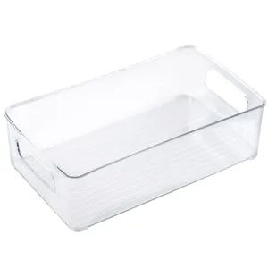 Caja organizadora de escritorio de acrílico transparente para esmalte y herramientas.