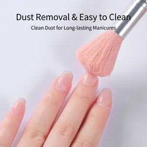 Rosa weiche Borsten Nagelstaub Reinigungsbürste für die Maniküre Vorbereitung