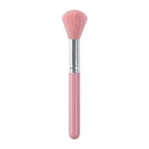 Professionelle rosa Nagelstaub-Reinigungsbürste mit langem Griff für Maniküre und Nagelpflege