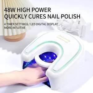 48W Professional UV LED Nail Lamp with 4 timer settings for quick drying salon manicure