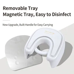 Professional portable UV LED nail lamp with detachable magnetic tray and built-in handle