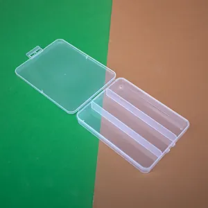 Scatola organizer in plastica trasparente a 3 scomparti per esche e minuterie