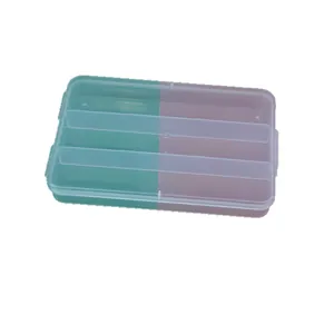 Boîte de rangement durable en plastique PP à 3 compartiments pour articles de pêche