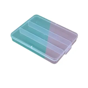 Scatola portaoggetti in plastica trasparente a 3 scomparti per esche e gioielli