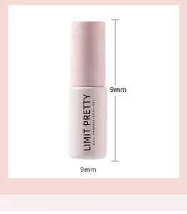 Détail du flacon de gel liner professionnel LIMIT PRETTY avec mesures de 9 mm en rose
