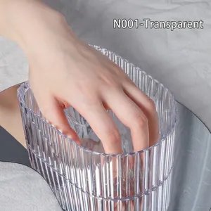 Professional transparent Japanese style acrylic nail soak bowl for manicure treatment