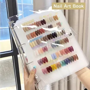 Reliure en acrylique transparent pour le rangement organisé des faux ongles