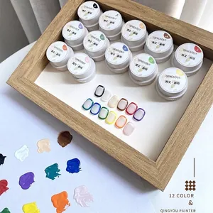 Professionele 12-kleuren nail art schildergel set voor creatieve kleurrijke ontwerpen