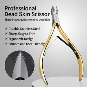 Professional stainless steel cuticle nipper D501 for precise nail care and manicure