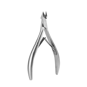 Professional stainless steel cuticle nippers for precision manicure and dead skin removal