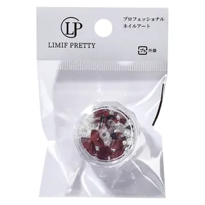 Professional nail art decoration set with red camellia flowers and silver chains