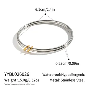 Technische Details zum doppelwandigen Edelstahlarmband mit Größen- und Gewichtsangaben.