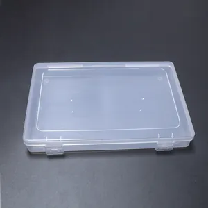 Durchsichtige rechteckige PP-Kunststoff-Aufbewahrungsbox mit stabilen Schnappverschlüssen.