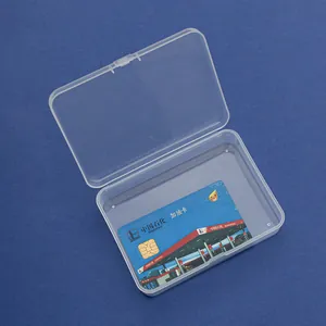 Scatola portaoggetti rettangolare trasparente in plastica PP per carte e cancelleria
