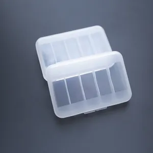 Caja de Almacenamiento de Plástico PP Transparente de 5 Compartimentos Organizador Portátil Pequeño para Tapones de Oídos Joyería Cebos Componentes Electrónicos