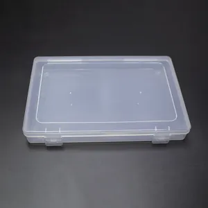 Detailansicht einer 24 cm großen rechteckigen Aufbewahrungsbox aus klarem PP-Kunststoff