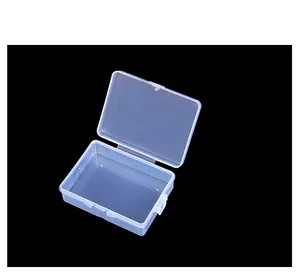 Transparent rectangular PP plastic box for small jewelry and tool storage
