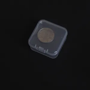 Petite boîte de rangement en plastique transparent pour bijoux avec couvercle