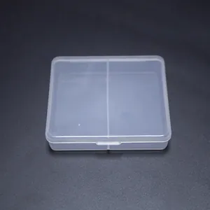 Dettaglio della scatola in plastica PP traslucida a 2 scomparti per piccoli oggetti