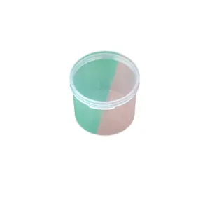 High transparency circular PP plastic storage container with flip top lid
