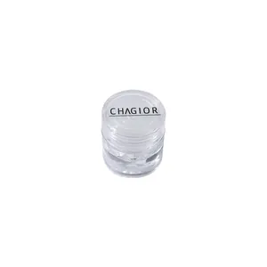 Moon white aurora nail powder in clear jar for mirror chrome effect finish