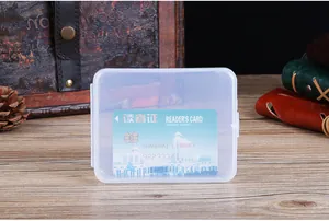 Detail view of a translucent storage box showing interior space for small items