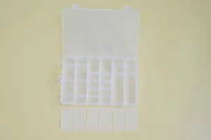 Verstellbare transparente 36-Fächer-Kunststoff-Aufbewahrungsbox für DIY-Perlen und Schmuck