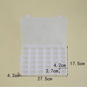 36 Gitter Transparent Kunststoff Aufbewahrungsbox Abnehmbare Trennwände Verstellbar Schmuck Perlen Bauteil Organisator Heim Schreibtisch Box