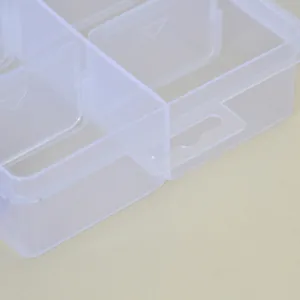 8-grid transparent plastic component storage box for hardware tools and accessories