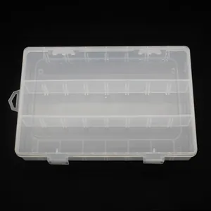 Transparent 12-compartment PP plastic storage box for hardware and jewelry organization